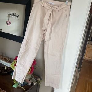 LOFT Cream Ankle Pants